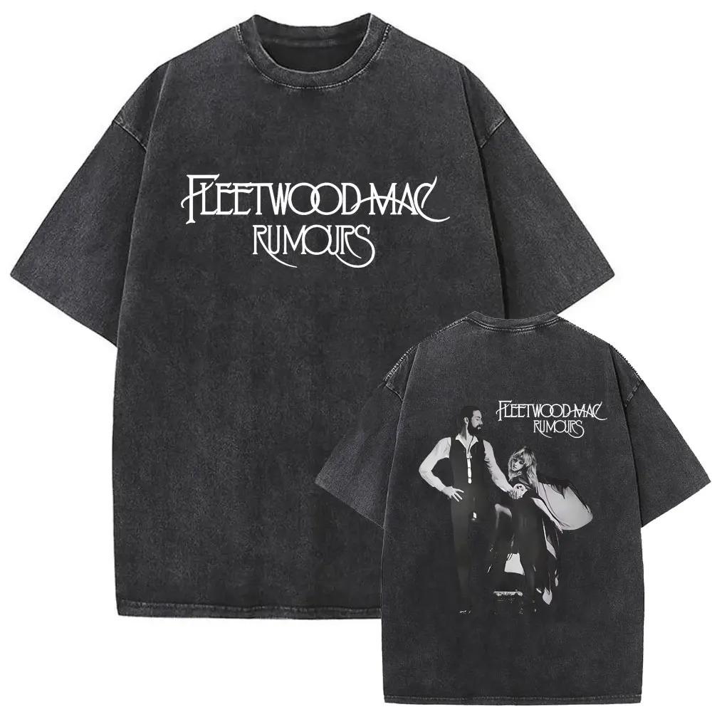 2026 Gewaschenes Vintage Rockband Fleetwood Mac Rumours Grafik-T-Shirt Stevie Nicks T-Shirt Herren Damen Freizeit Baumwolle Übergroße T-Shirts