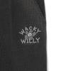 WACKY WILLY Women'S Washed Denim Semi-Wide Cargo Pants Dark Gray