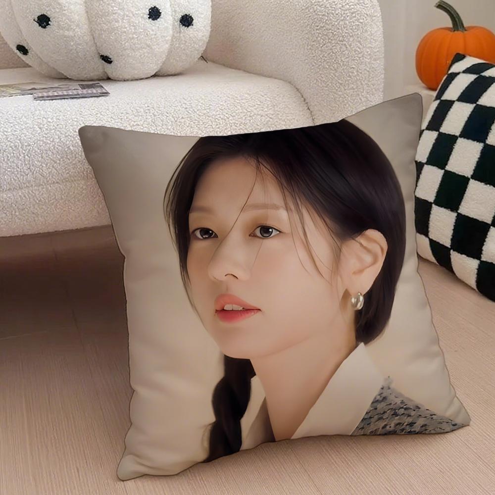 

actor cute JJung So Min Cushion Cover Throw Pillow Cover Hidden Button Durable Polyester Chair Cushion 30X30cm