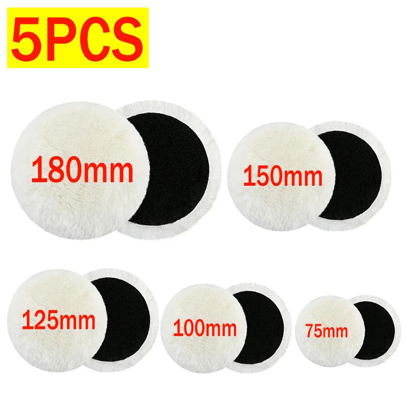3/4/5/6/7 inch Wool Polishing Disc Car Waxing Polishing Buffing Car Paint Care Polisher Pads Auto Washing Accessories