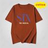 Musical Six Minimalist Printed Tshirt For Both Unisex And Unisex Round Neck Pure Cotton Short Sleeved Top