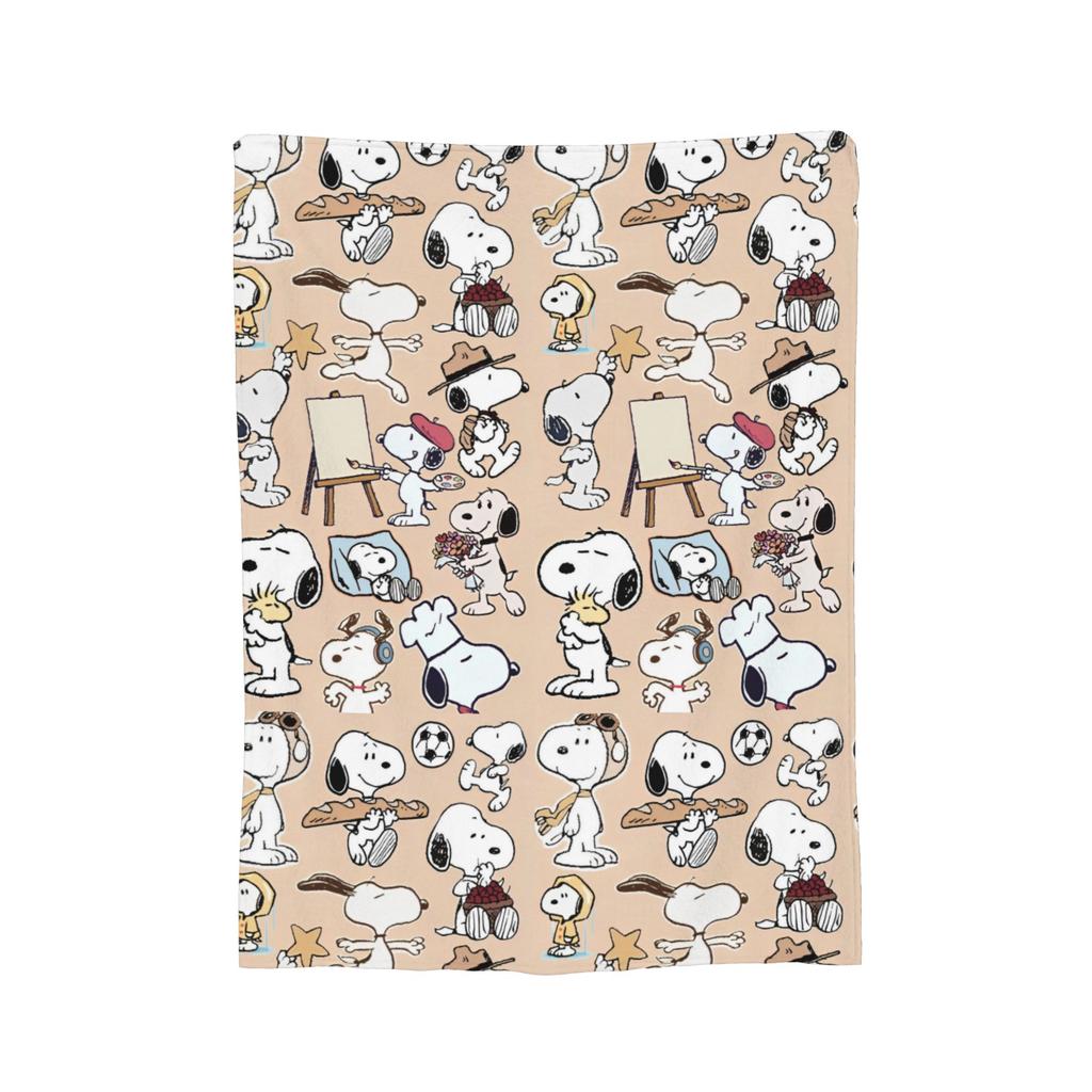 Cute Cartoon Snoopys PARK Blanket Cover Flannel Lightweight Throw Blankets for Car Sofa Couch Bedroom Quilt
