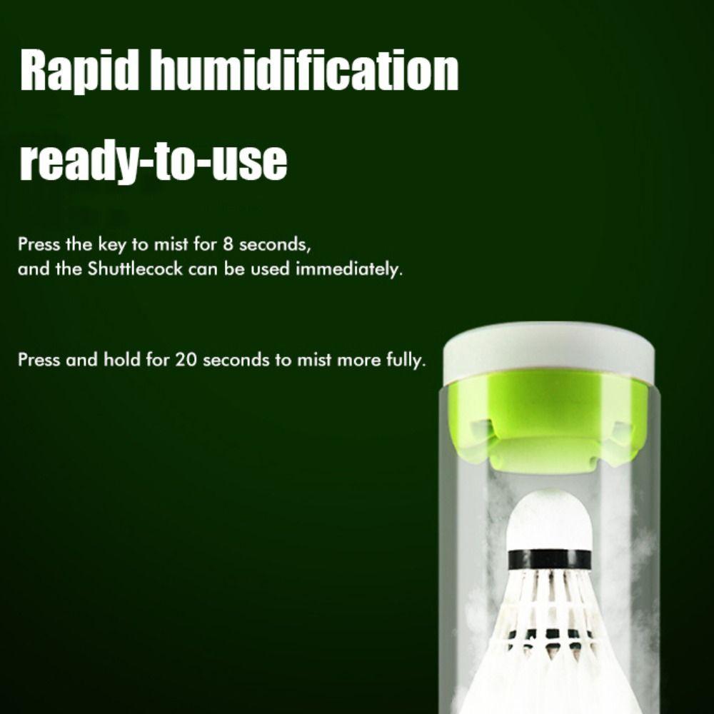 Rechargeable Badminton Humidifier TYPE-C Badminton Birdie Tube Caps Children/Adult