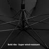 Double oversized silver plated golf umbrella, full fiber long handle straight pole umbrella