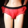 Complaining about kisses, floating and silky men's briefs, skin-friendly and breathable summer ultra-thin g sexy transparent ice silk shorts
