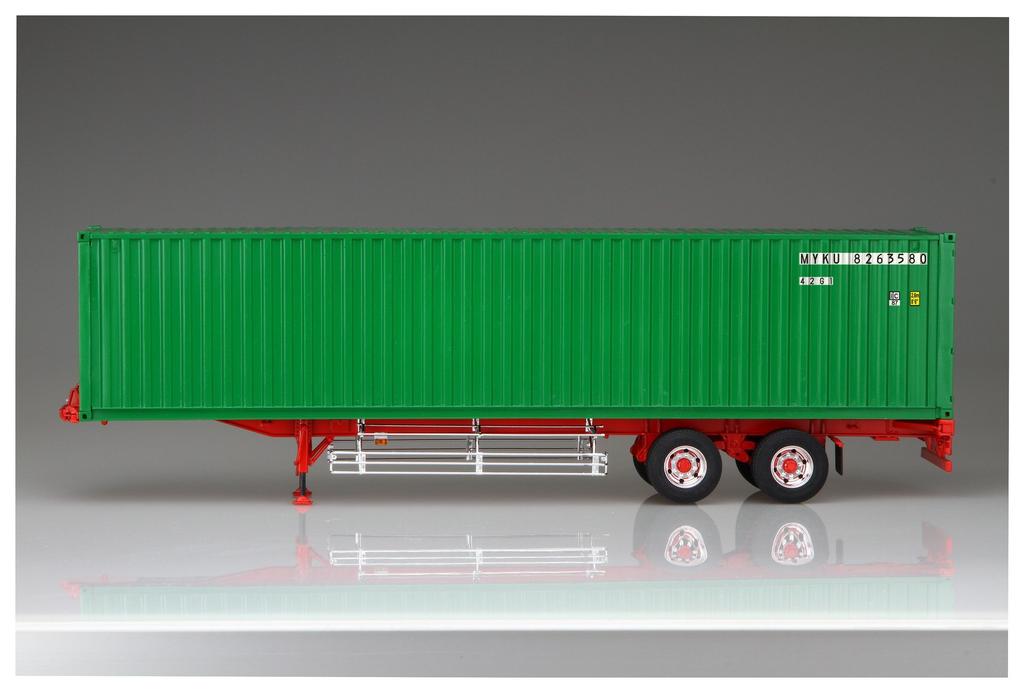 Aoshima Bunka Kyozaisha Heavy Freight Series 40Feet Marine Container Trailer Dvouosý typ Plastový model 1/32 No.6