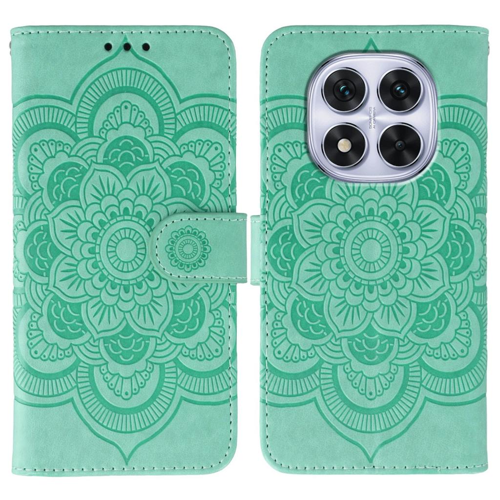 Handyhülle für Xiaomi Redmi Note 14 Pro 4G/5G/Note 14 Pro+ 5G/Poco X7 5G PU-Leder Mandala Aufdruck Design Brieftaschenkoffer