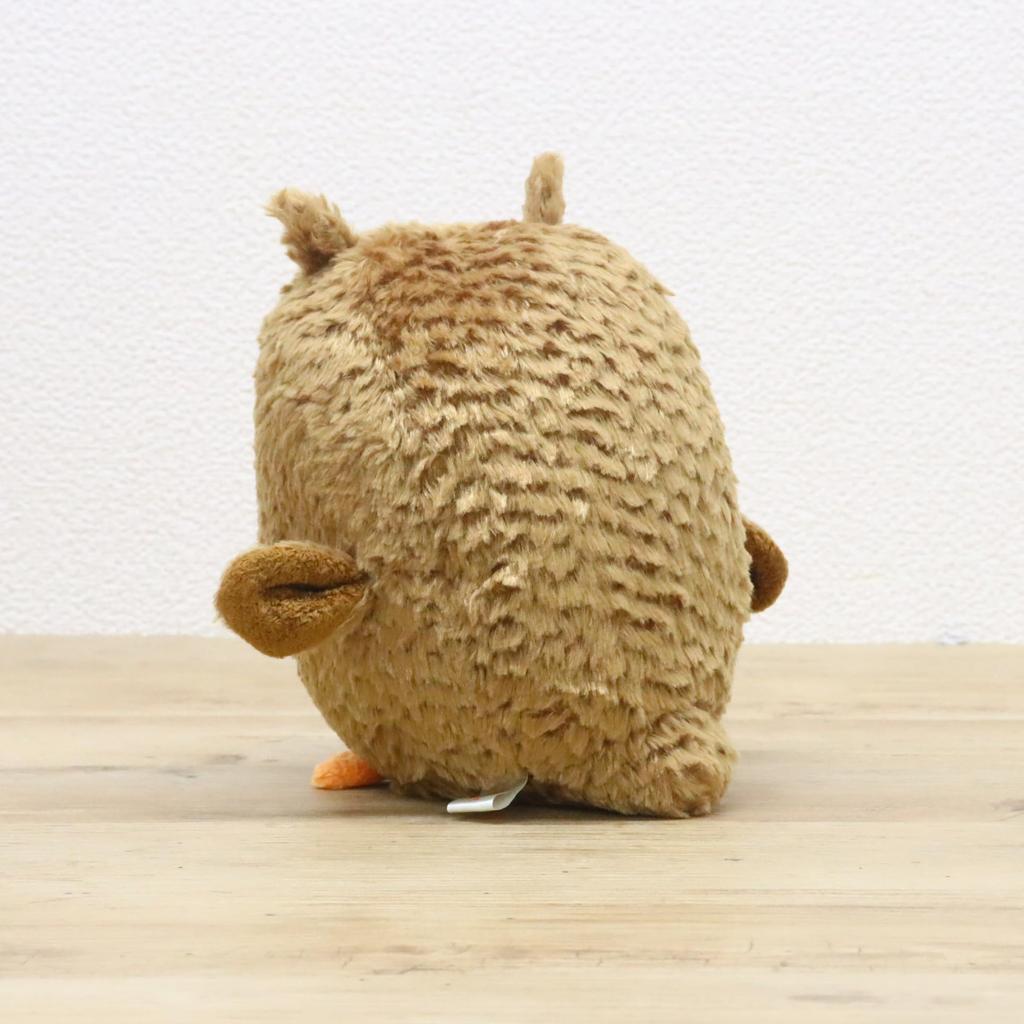 Shinada Plush Round Owl (L) Brown Plush Toy with a Bright Appearance