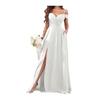 1011 new evening dress European and American bridesmaid dress suspender long dress solid color banquet evening dress