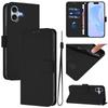 For iPhone 16 Plus Case Solid Color Wallet Leather Phone Cover with Strap