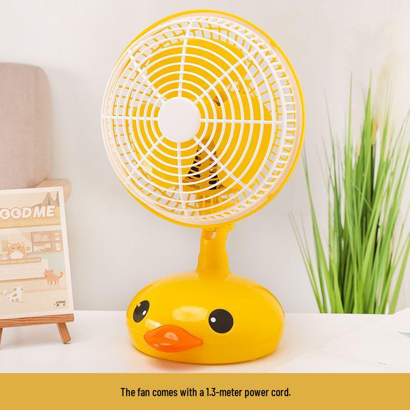 Silent Mini Fan: Cartoon Design for Dorms, Desks, and Offices