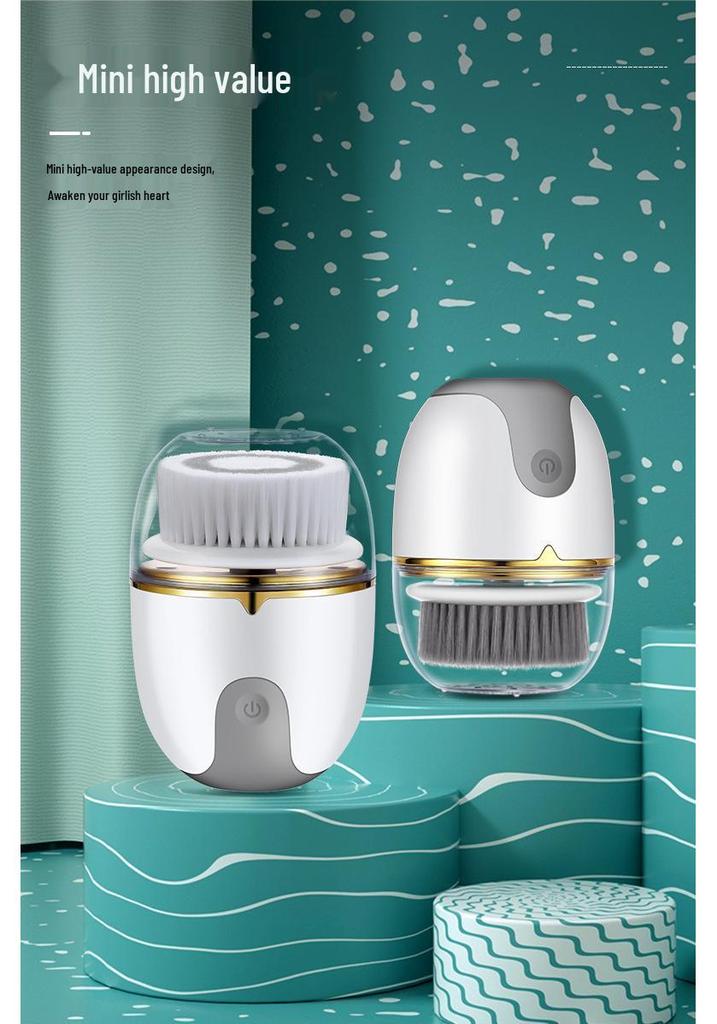 Electric Facial Cleansing Brush - Soft Bristle Exfoliator and Pore Cleaner Beauty Device