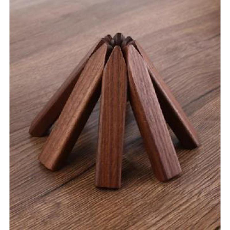 

Термостойкая изоляционная подкладка из цельного дерева - подставка под кофе или домашний декор, предотвращающая ожоги 1 piece