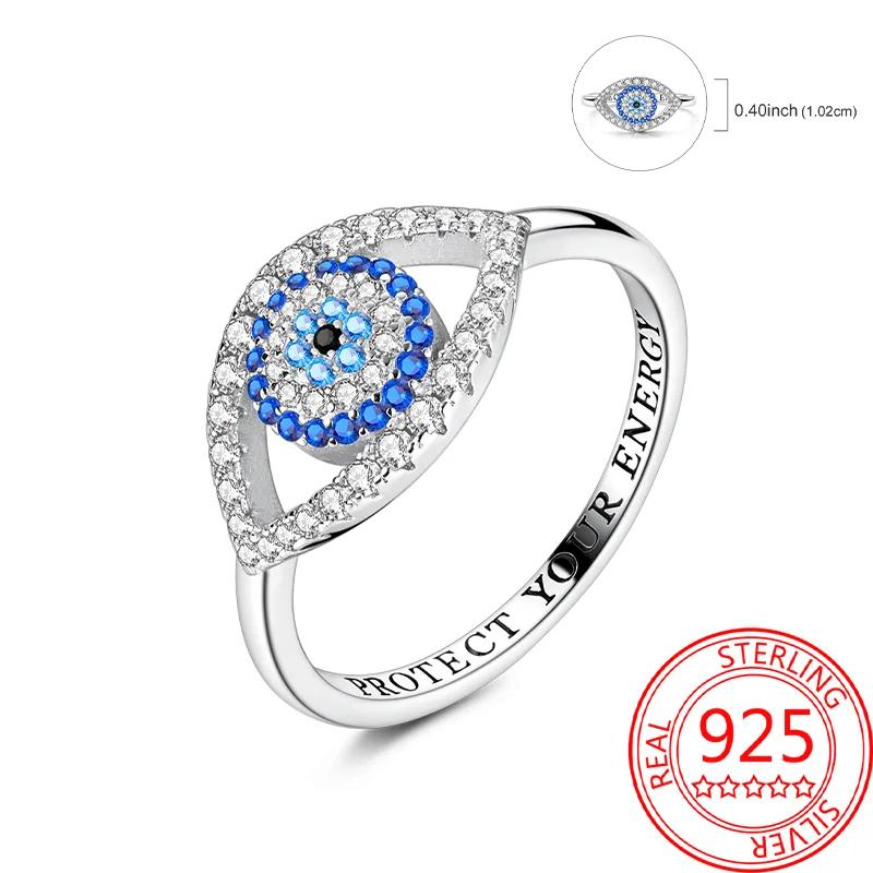 New copper Infinity Love Pink Heart Sparkling Cubic Zircon Rings Evil Eye Signet Ring for Women Protection Lucky Jewellery Gift