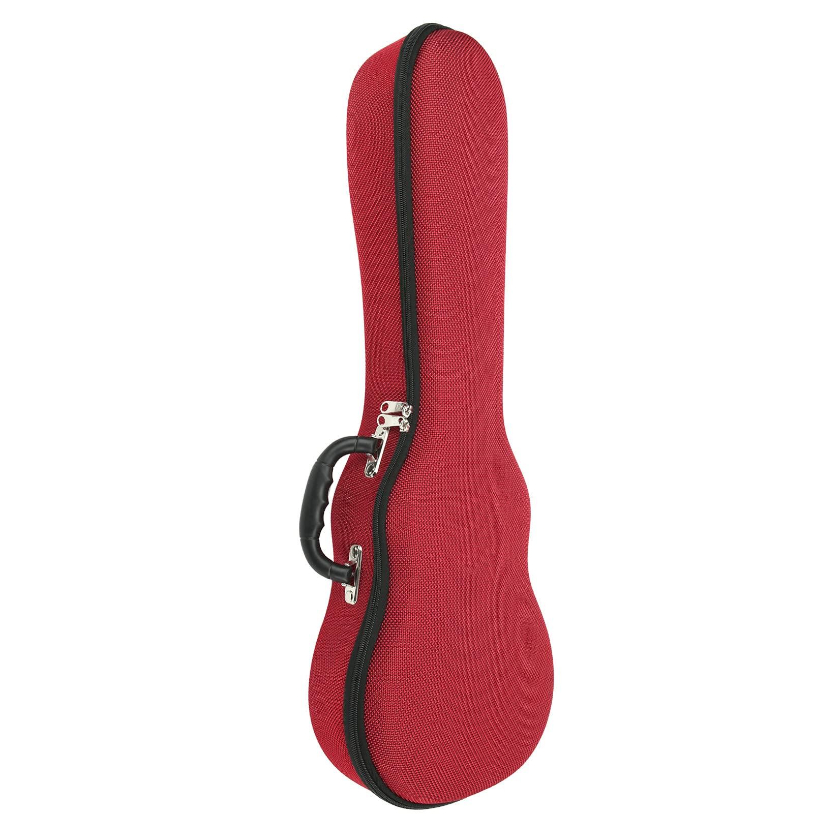 

Ukulele Case, 1200D Polyester Smooth Closing Ukulele Backpack with Straps for Men Women (23/24 Inch Red)
