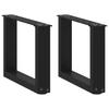Vidaxl Coffee Table Legs, 2 Pcs, Black, 40X(30-31) Cm, Steel