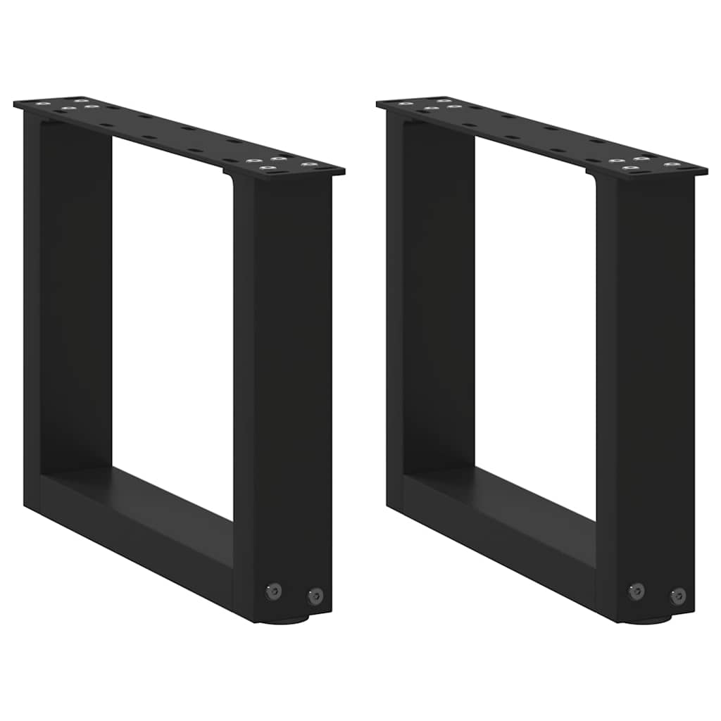 Vidaxl Coffee Table Legs, 2 Pcs, Black, 40X(30-31) Cm, Steel