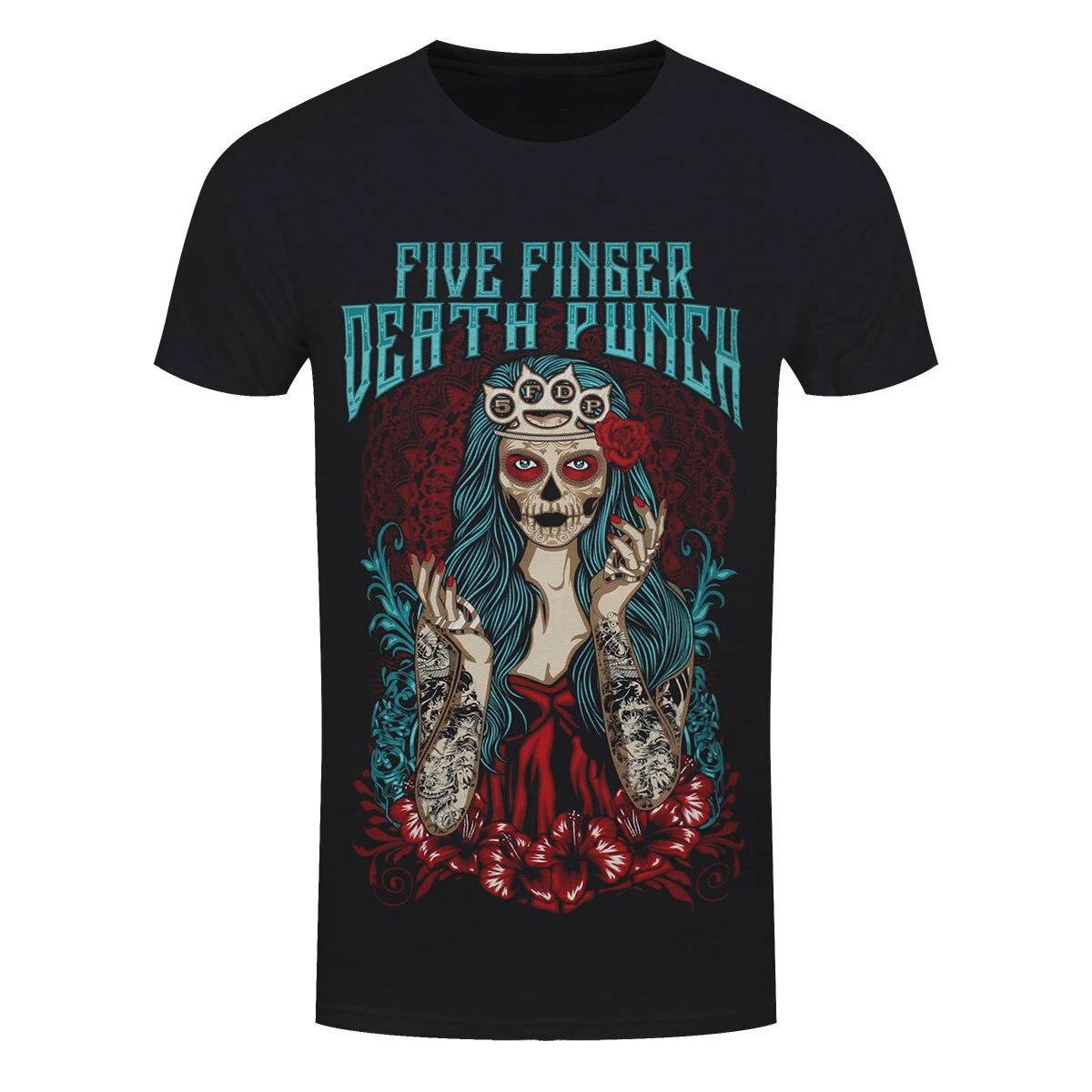 Футболка Five Finger Death Punch FFDP Lady Muerta Официальная Новая Черная XL