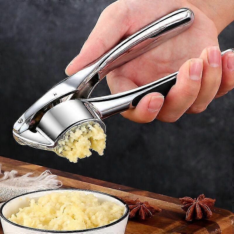 Garlic press, stainless steel garlic press, professional garlic press, dishwasher safe, garlic press with non-slip handle