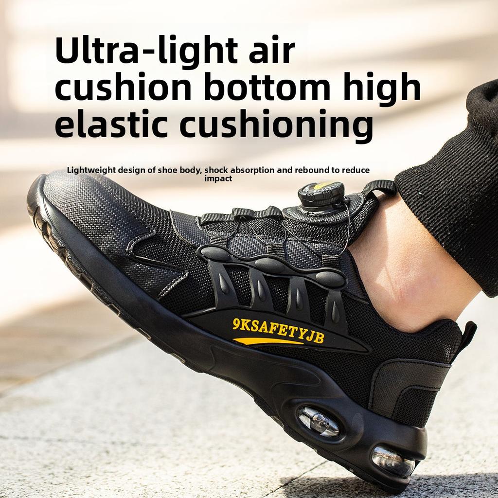 Men's Safety Shoes Steel Toe Men's Boots Anti-smash Anti-puncture Work Boot Working Footwears Slip-Resistant Boots Breatheable