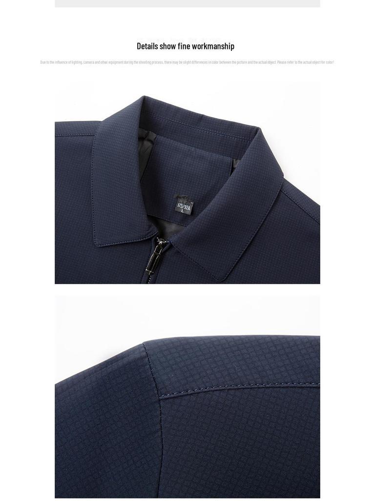 2024 Men's Spring Jacket - Lapel Style for Middle-Aged and Elderly