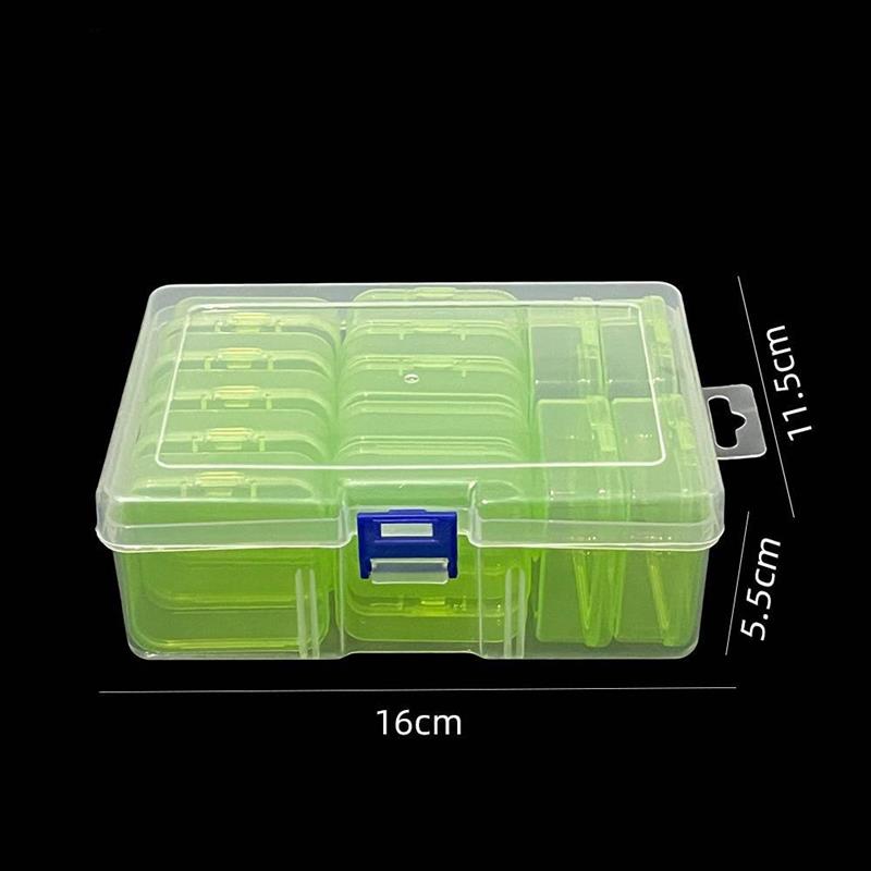 14/20grids PP Storage Box Mini Transparent Plastic Case Container Square Rectangle Packaging Box For Jewellry Beads Small Items