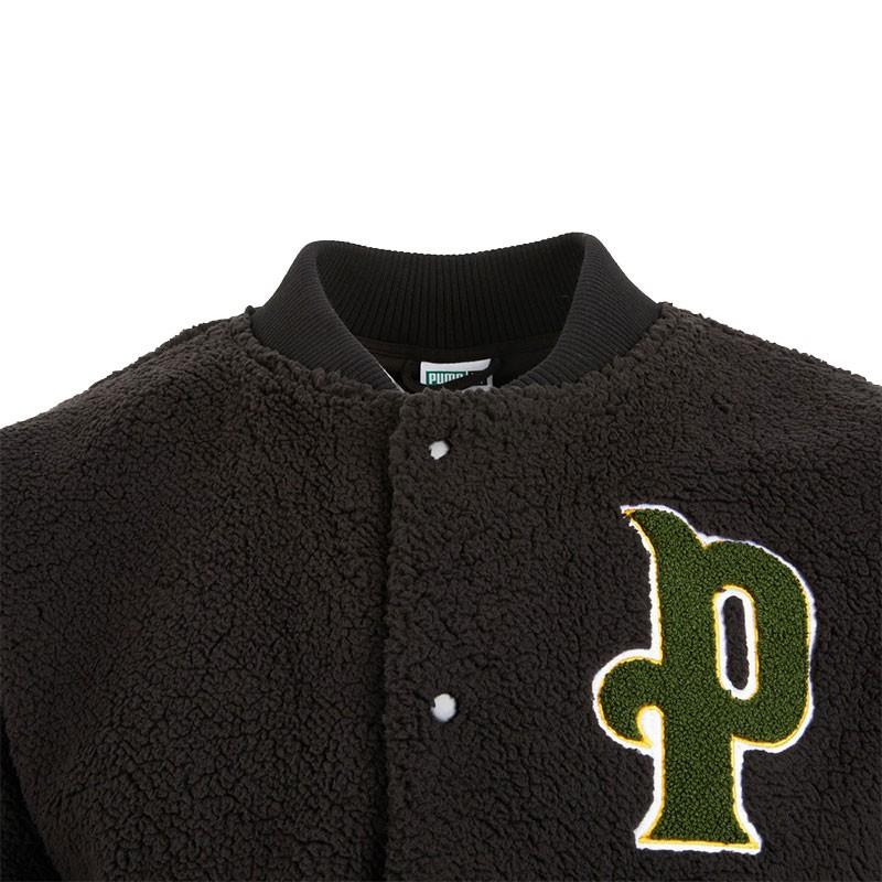 Puma Logo Print Single-Breasted Fitted Jacket Men Outerwear Black 536182-01