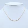 TIFFANY&Co. Au750 T Smile Diamond Small Necklace Yellow GoldUsed