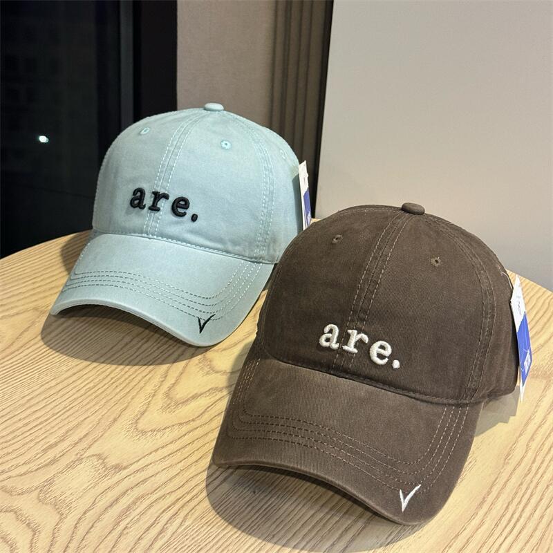 Letter Embroidered Baseball Cap Children's Spring New Versatile Soft Top Cap Wide Brim Fashion Show Small Face