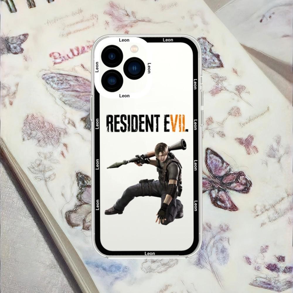 R-Resident Leon kennedy Evil Game Phone Case For iPhone 13 14 Mini 11 12 Pro Max Transparent Shell