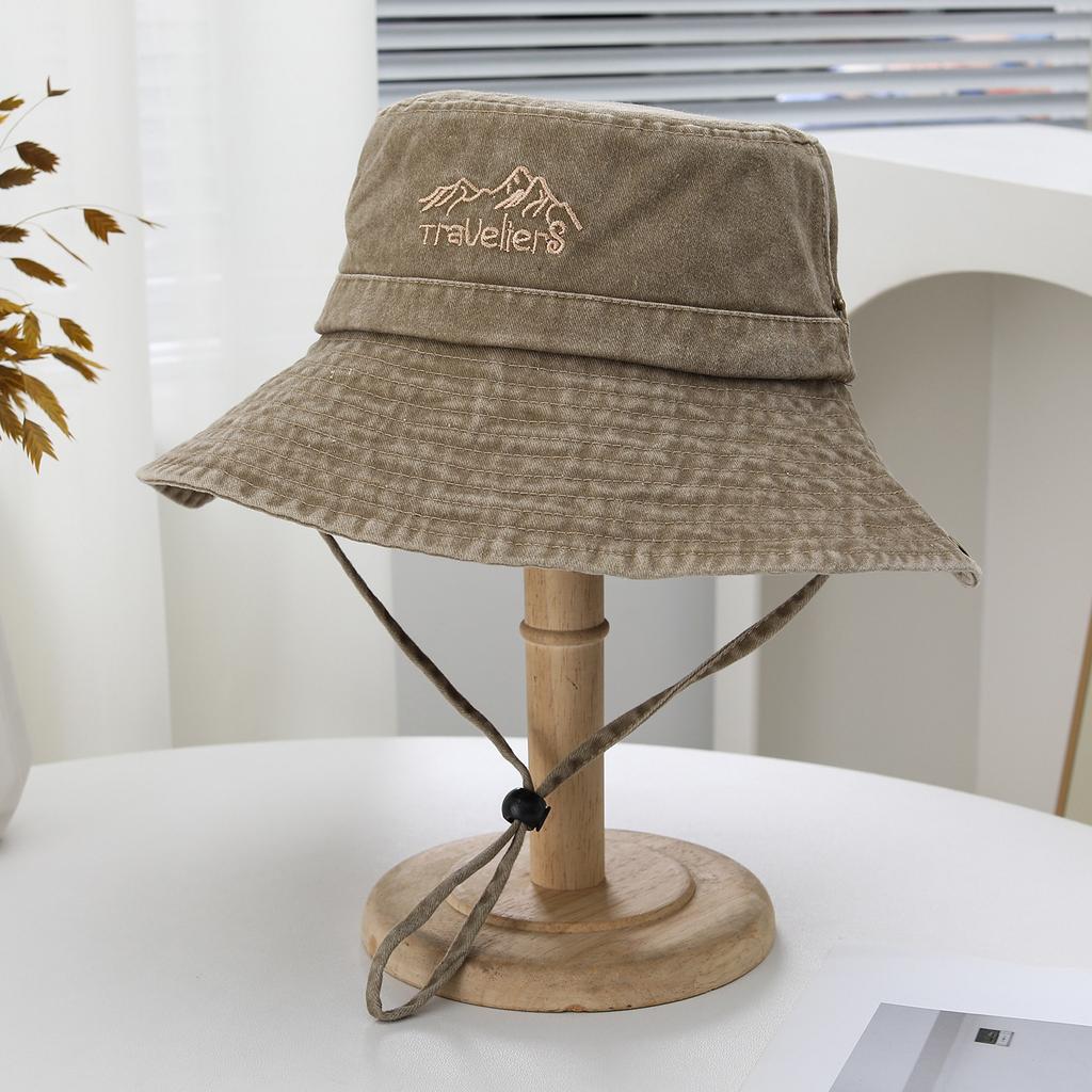 Cappelli a secchiello Ricamati con Lettere Primavera/Estate per Uomo, Traspiranti Moda Casual Versatili Cappelli Parasole per Donna
