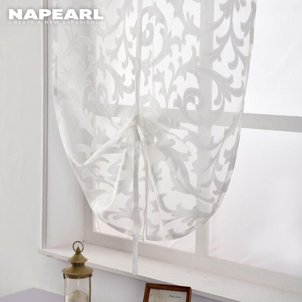 1 PC Napearl Stile europeo Moda fiore Finestra Casa Cucina Tessuto jacquard Tenda in tulle