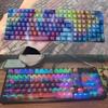Original Height Translucent Rainbow Keycap Set With Smooth Texture 132 Keys Compatible For Mechanical Keyboards Keycaps