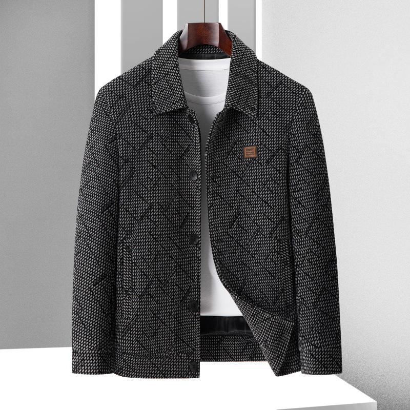 2025 Men s Plus Size Trendy Warm Lapel Jacket - Autumn/Winter Collection 175