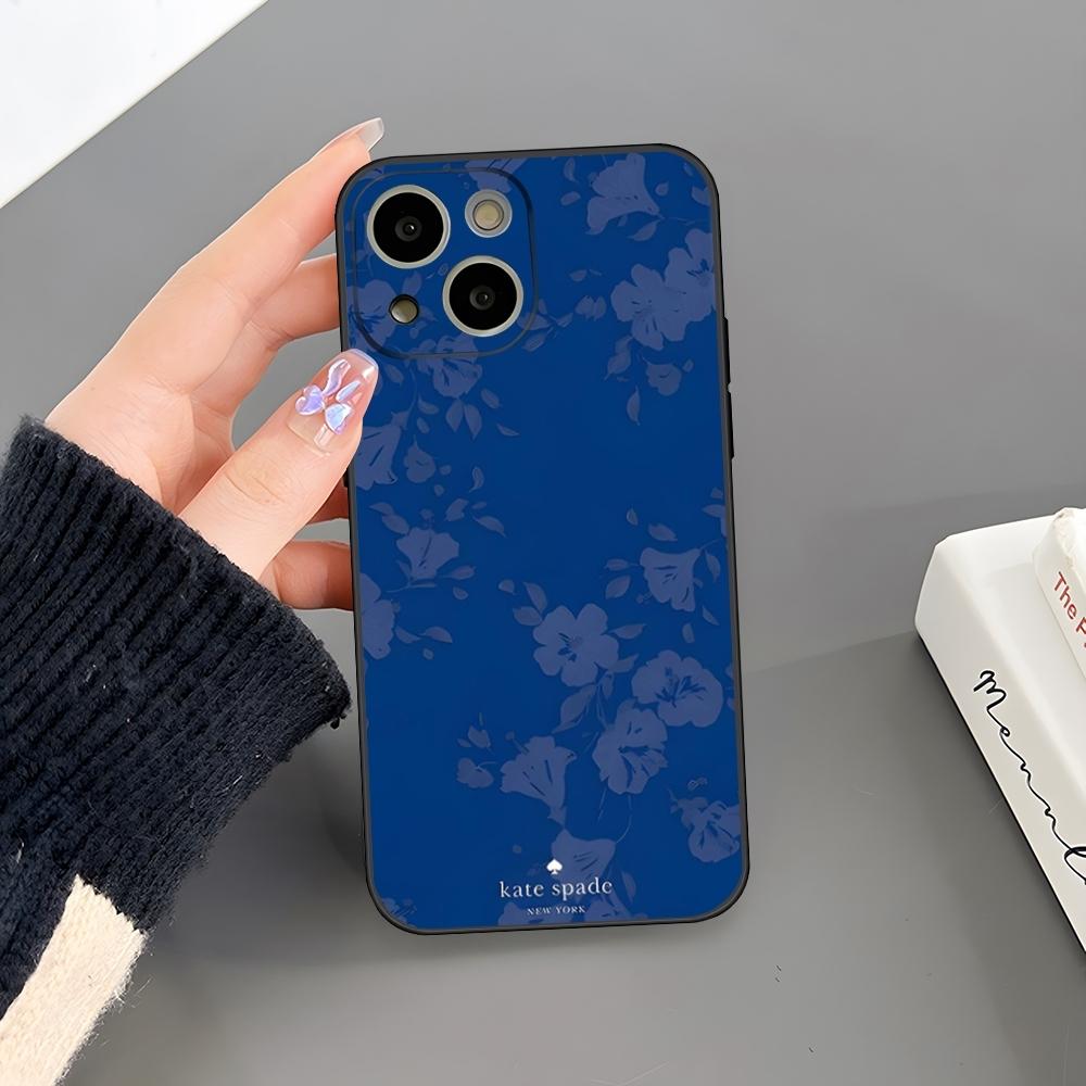K-Kates S-Spades Flower Phone Case For Iphone 17 Pro Max 16 15 14 Pro Max 13 Mini 11 12 Xr X Xs SE Plus Back Cover