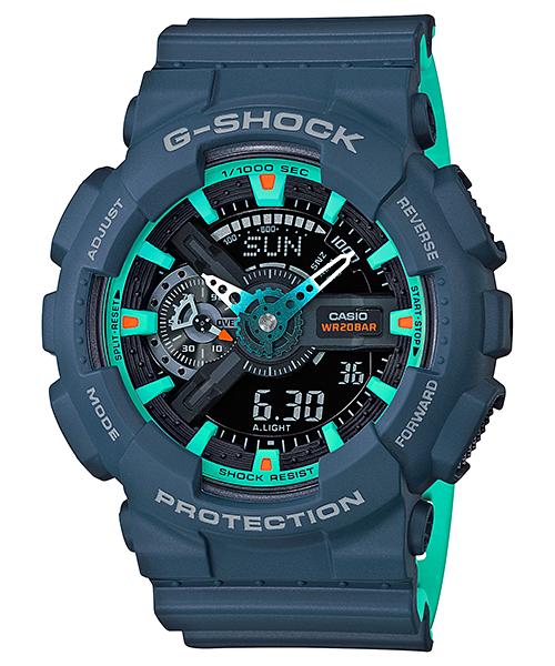 

Casio Men s Resin 200M Water Resistant Digital Shock Resistant Quartz Watch GA-110CC-2A синий