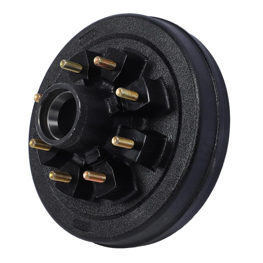 7000lbs Trailer Brake Drum 12 X 2in 8 On 6.5in Metal High Strength Brake Hub Drum for 7000lbs Trailer Axles Single Brake Drum