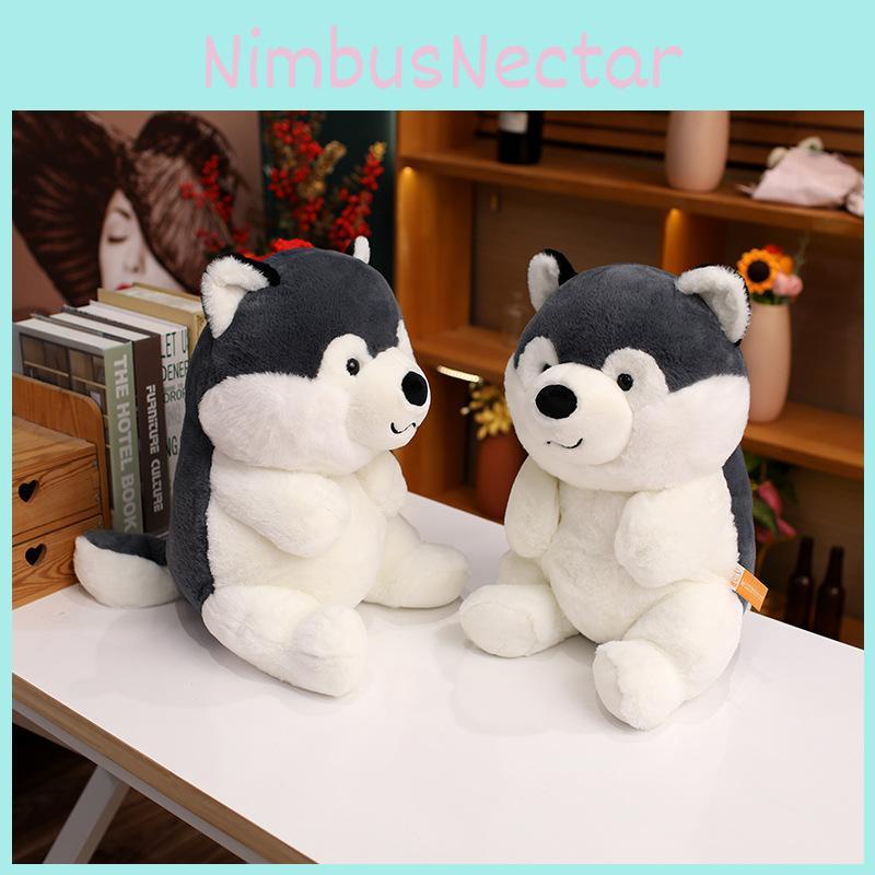 Cartoon Handheld Cute Rose Husky Plush Stuffed Toy Pillow For Decoration Room