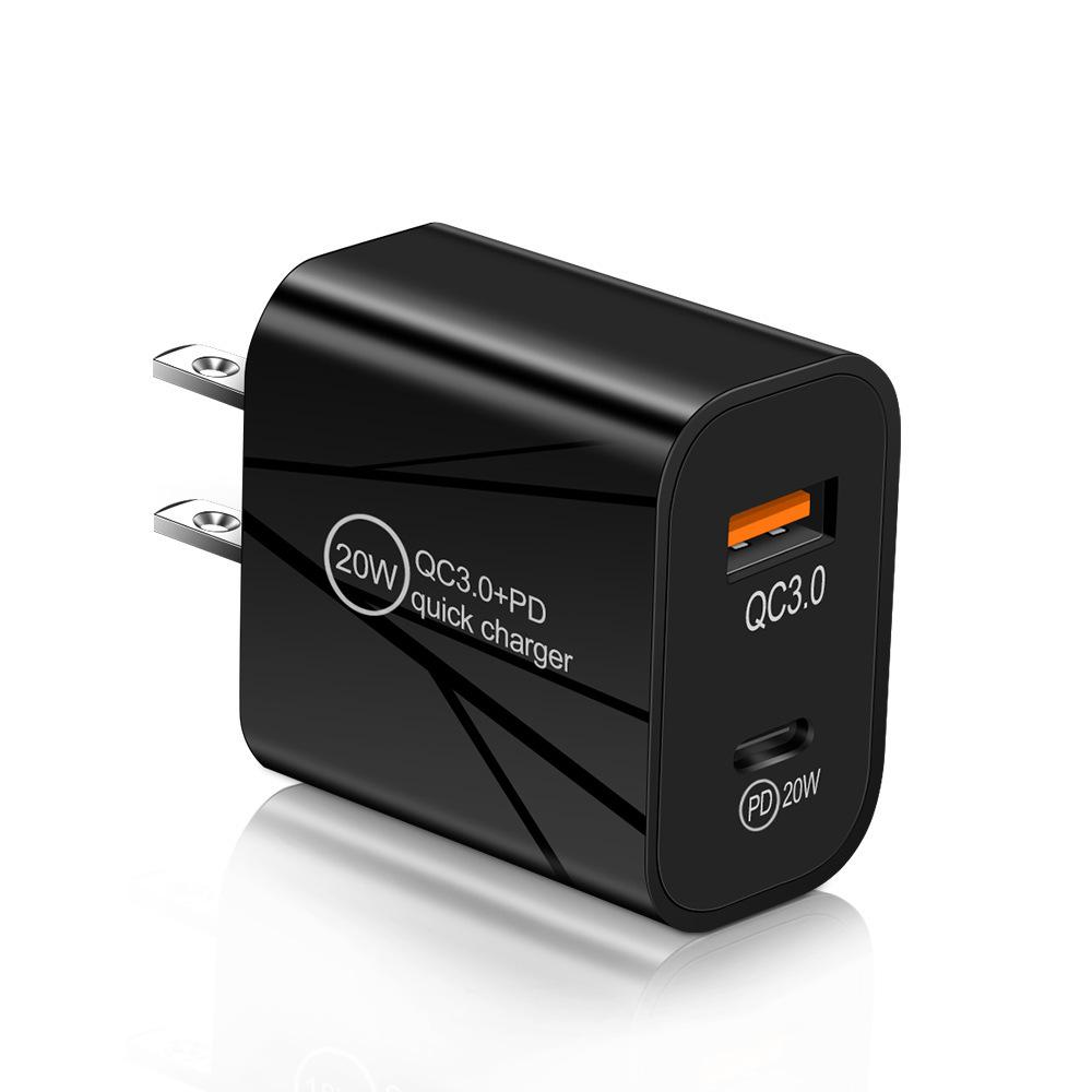 PD20W + QC3.0 Dual Fast Charger for Mobile Phones - US/EU/UK Specifications