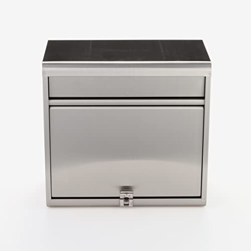 GREEN LIFE PH-60 Large Stainless Steel Mailbox, Perfect for Receiving Newspapers During Holidays, Dimensions: 20.7cm Deep X 35.0cm High X 37.0cm Wide
