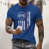 Men's Holiday Print Round Neck Short Sleeve Top Casual Sports Top