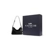 Coach Mott 33 Letter Logo Adjustable Leather Messenger Bag Unisex Shoulder Bag Black CCB57-BLK