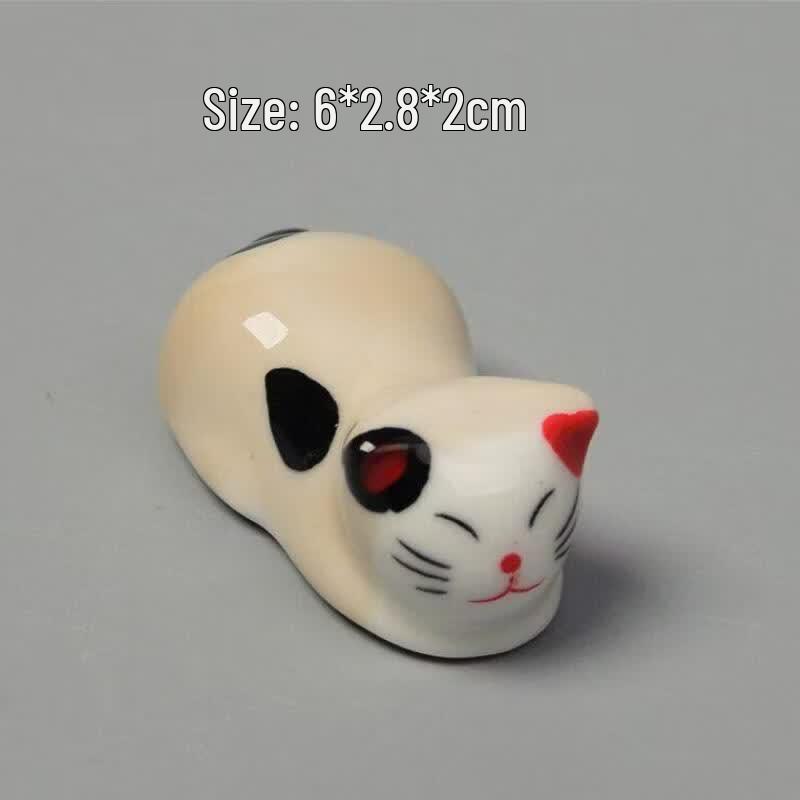 Cute Ceramic Japanese Cat Chopstick Rest
