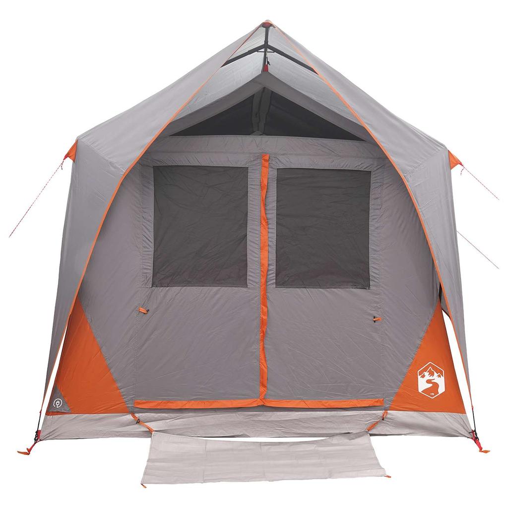 Tunnel Tent Gray and Orange 8 Person Polyester and Steel
