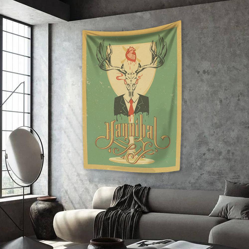 

Классический Ужас Телевидение Гобелен Хиппи Бохо Домашнее Украшение Настенное Украшение Спальня Общежитие Фоновая Ткань Диван Плед 29x37in