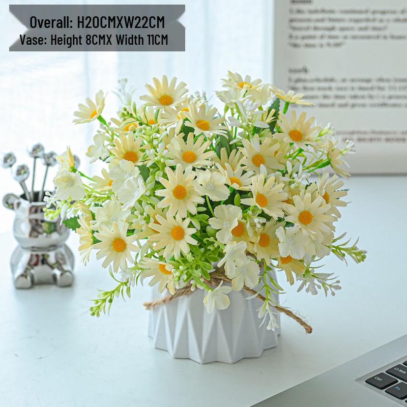 Artificial Flowers Desktop Ornament for Living Room and Dining Table Decoration