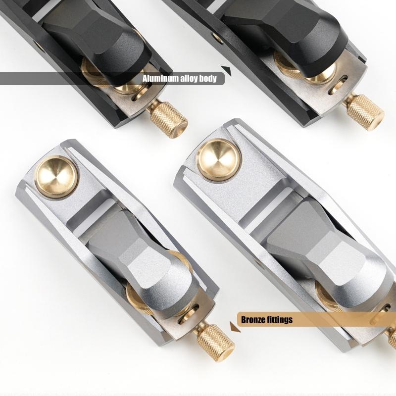 Low Angle Aluminum Woodworking Plane with Adjustable Blade Depth for Precise Cutting On Thin Wood Layers and Ergonomic Grip