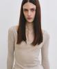 Nigaennikol Nicole Minimal Label Scoop Ls Top_Beige