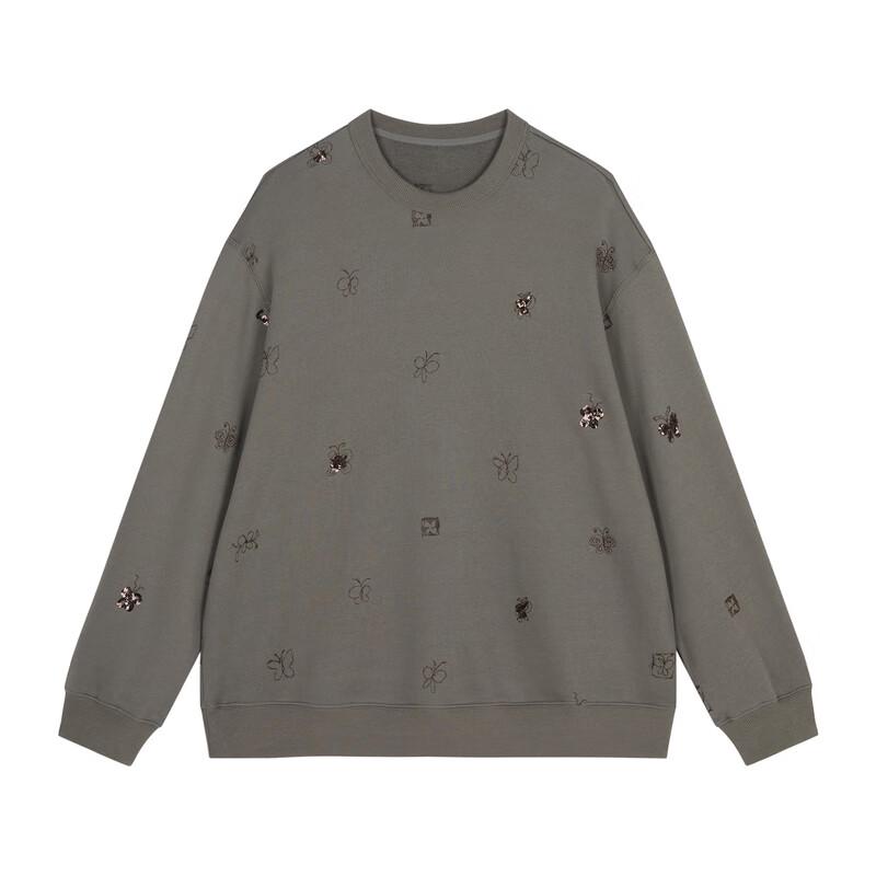 JNBY 2024 Autumn Loose Fit Pullover Sweatshirt