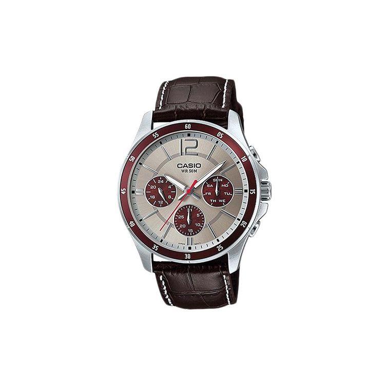 

Casio Standard Series Enticer Unicorn Retro Business Waterproof Quartz Movement Leather Strap Watch Men watches Gray MTP-1374L-7A1V Regular Box,Dark Red Dial and Brown Band